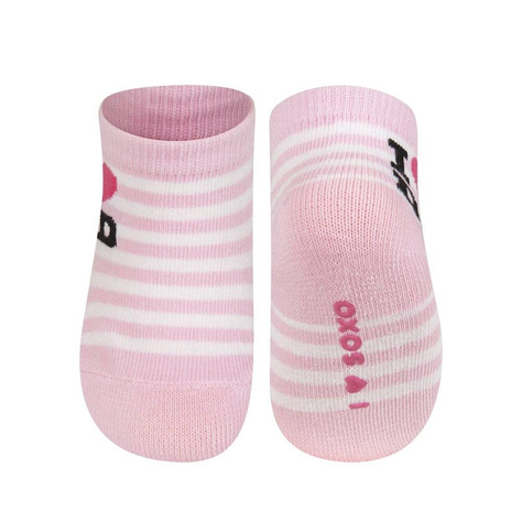 Lot de 6x chaussettes bébé SOXO blanches avec lettrage ABS