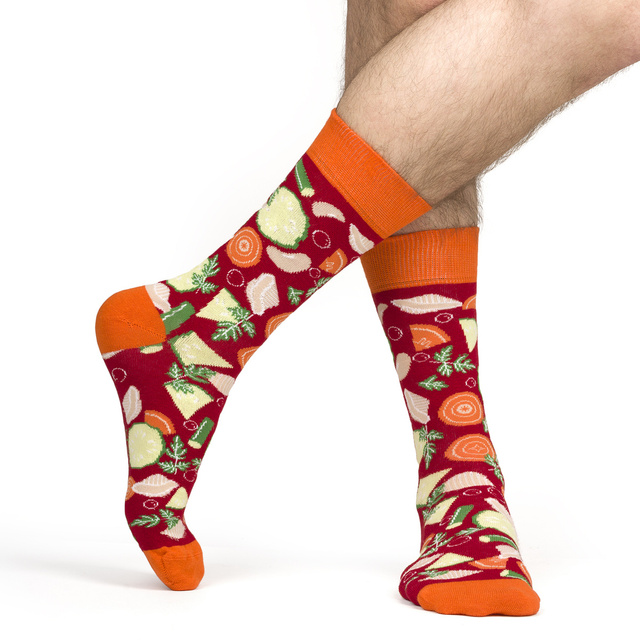 Chaussettes pour hommes | Soupe minestrone SOXO GOOD STUFF femme en conserve | coloré | drôle | idée cadeau pour elle | pour lui unisexe
