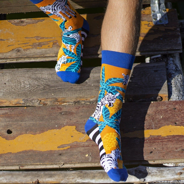 Lot de 4 chaussettes homme SOXO GOOD STUFF dans une boîte à pizza