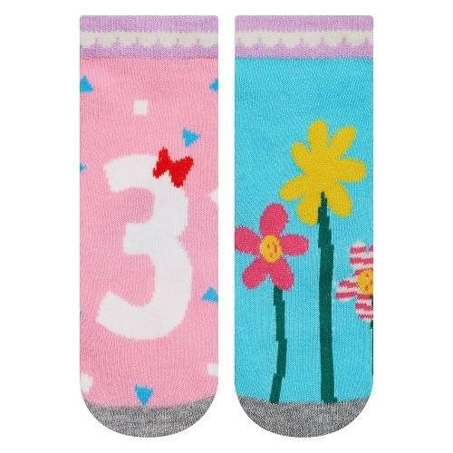 SOXO chaussettes bébé colorées à ne pas confondre avec les chiffres 3 | fleurs