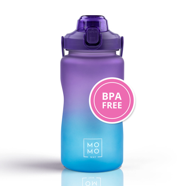 Bouteille d'eau 1.5L violet et bleu | BPA free