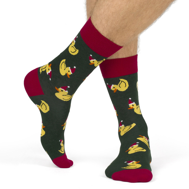 Set 4x chaussettes colorées pour hommes SOXO GOOD STUFF joyeux Noël cadeau chaussettes en coton