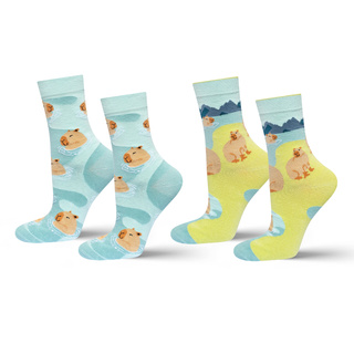 Chaussettes capybara SOXO pour hommes dans le bain - 2