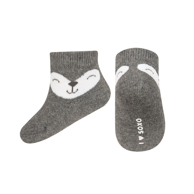 Chaussettes bébé smiley avec raton laveur en