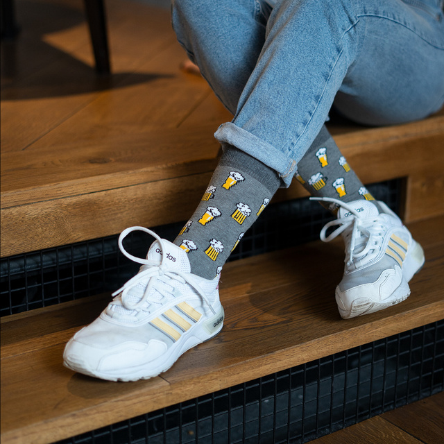 Lot de 4x chaussettes en coton SOXO GOOD STUFF pour hommes, à offrir en cadeau 