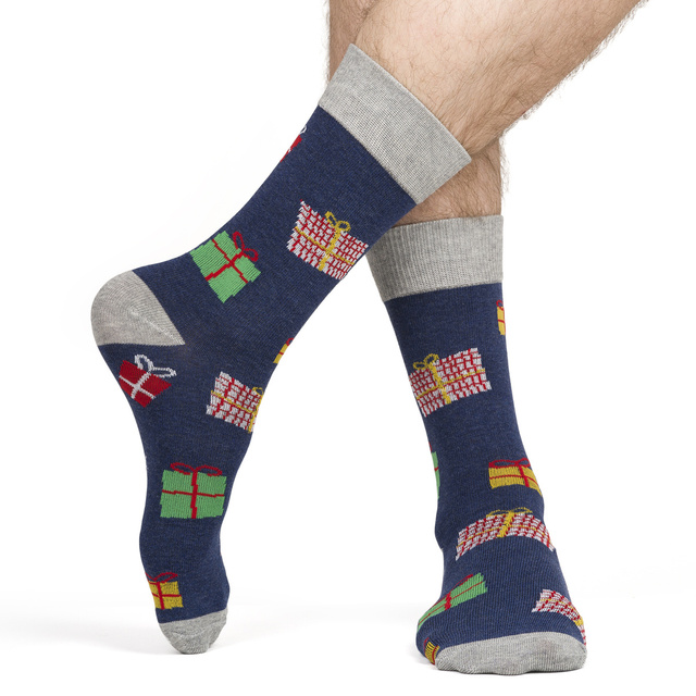 Lot de 2 chaussettes de Noël colorées pour hommes SOXO GOOD STUFF