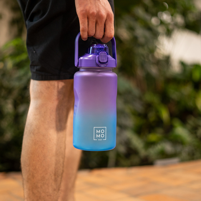 Bouteille d'eau 1.5L violet et bleu | BPA free