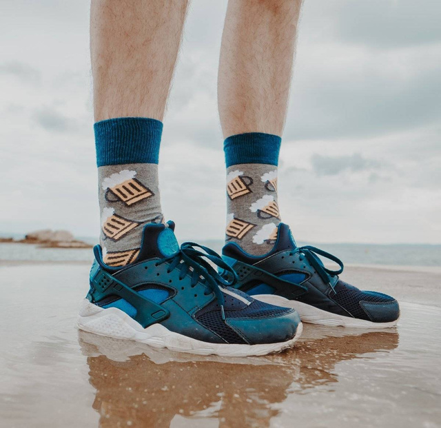 Lot de 4x chaussettes en coton SOXO GOOD STUFF pour hommes, à offrir en cadeau 