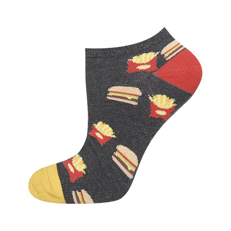 Lot de 3x chaussettes en coton coloré SOXO GOOD STUFF pour hommes pizza | fast food