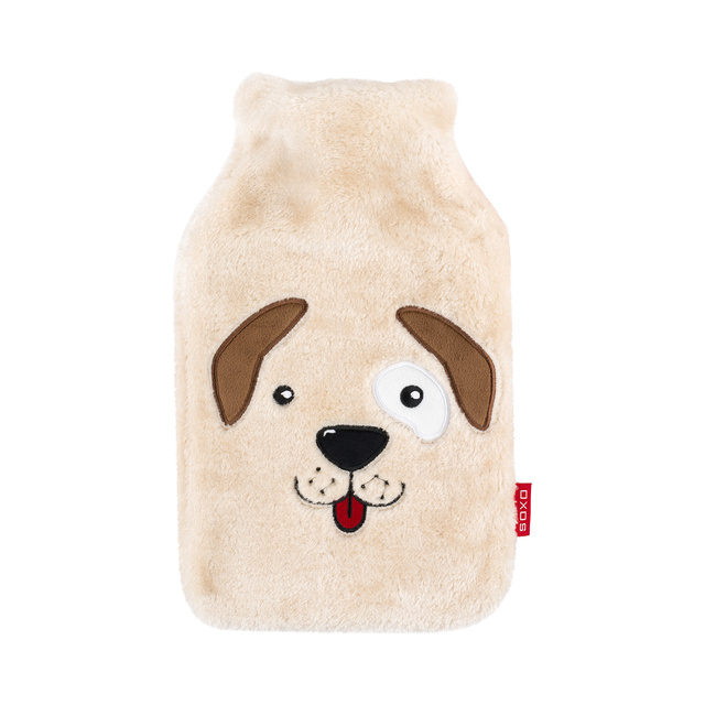 GRANDE bouillotte 1,8l chauffante SOXO dans une housse peluche - Idée cadeau chien