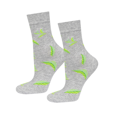 SOXO Chaussettes pour femmes en forme de boîte de thé vert - 2 paires