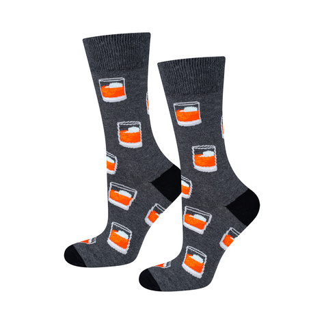 Lot de 3 chaussettes colorées pour hommes SOXO GOOD STUFF Whisky 