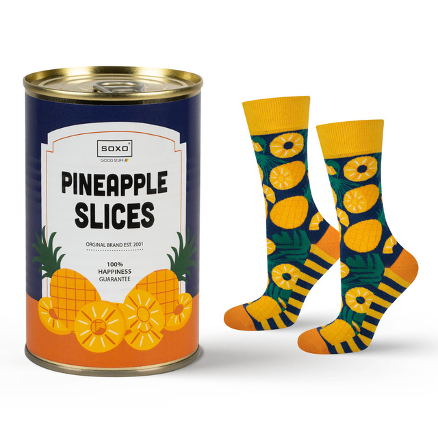Chaussettes pour femmes | Hommes | SOXO BONNES CHOSES | ananas en conserve | pour un cadeau | Unisexe