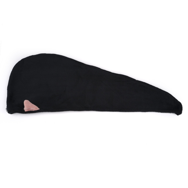 MOMO WAY chat noir turban de bain | serviette