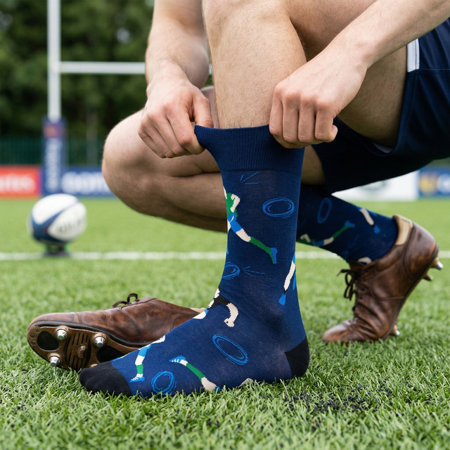 Chaussettes colorées homme SOXO Rugby - 3 paires 