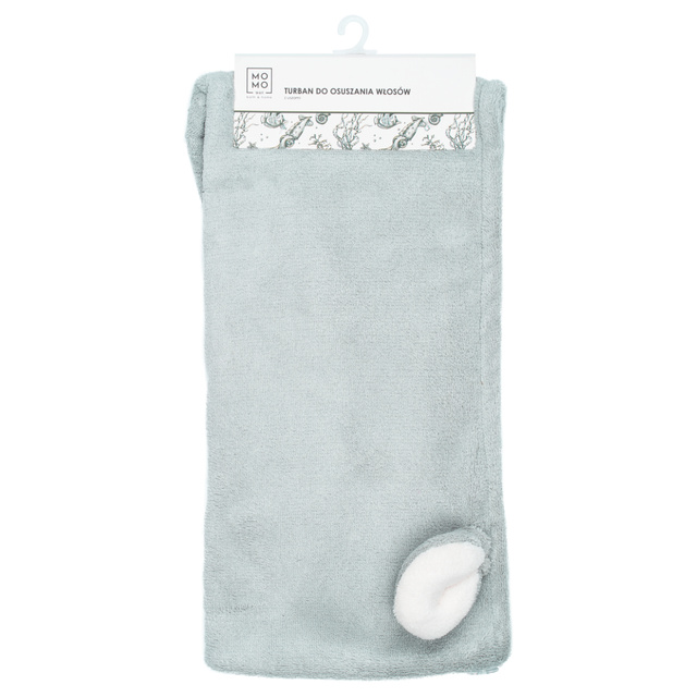 MOMO WAY serviette de bain turban gris ourson