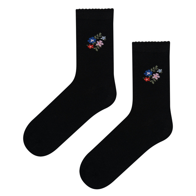 Chaussettes en Bambou à Motif Feuri