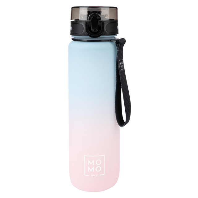 MOMO WAY Bouteille d'eau bleue et rose | idéale pour les voyages | BPA free | Tritan