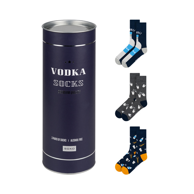 Lot de 3 chaussettes colorées pour hommes SOXO GOOD STUFF Vodka
