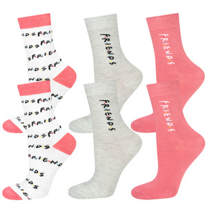 Lot de 3 chaussettes femme SOXO | chaussettes heureuses | pour un fan de la série Friends | cadeau | couleurs