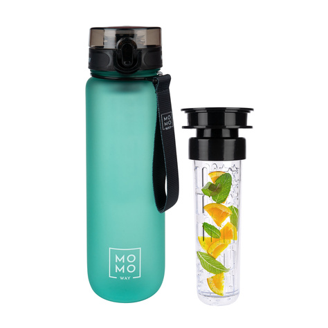 MOMO WAY Bouteille d'eau verte | durable et pratique | BPA free | Tritan