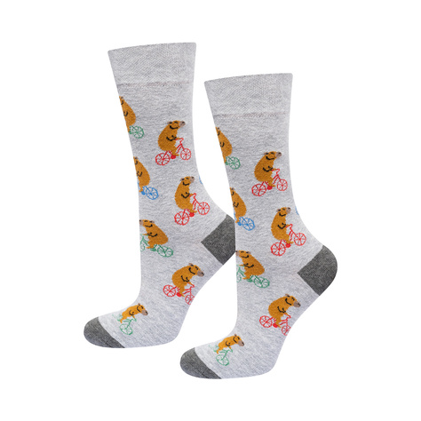 Chaussettes cyclistes capybara SOXO pour homme - 2 Paires