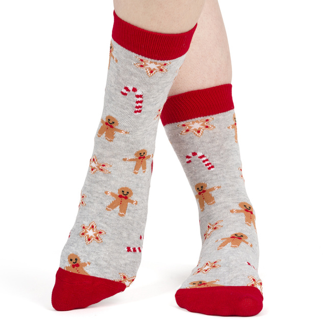 Set 4x chaussettes colorées pour femmes SOXO GOOD STUFF joyeux Noël cadeau chaussettes en coton