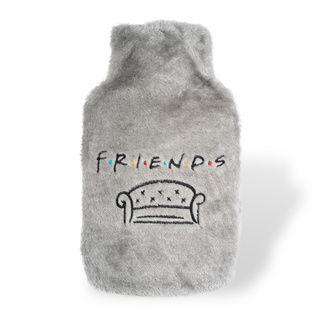 Chauffe bouillotte grise SOXO dans sa housse peluche Idée cadeau FRIENDS BIG 1.8l