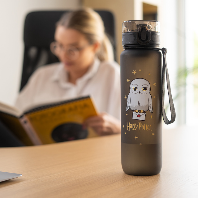 Bouteille d'eau 1L noire | durable et pratique | Harry Potter