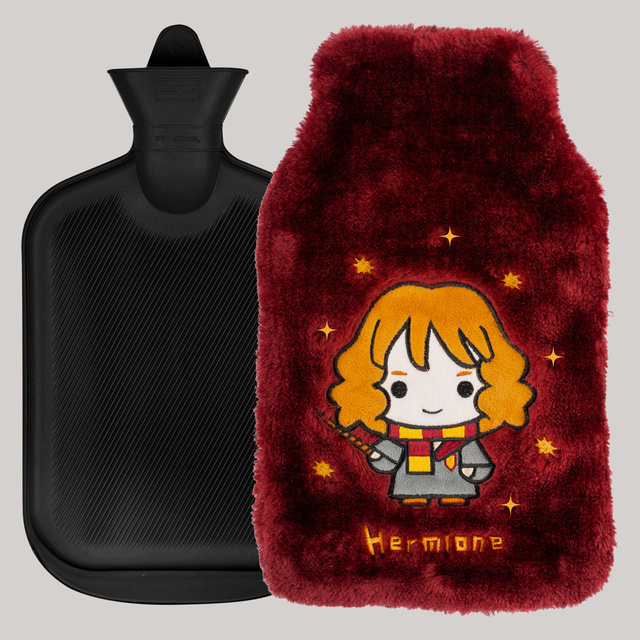 Hermione, Harry Potter Hot Water Bottle Original, sous licence de Warner Bros., chauffe-eau dans une housse en peluche
