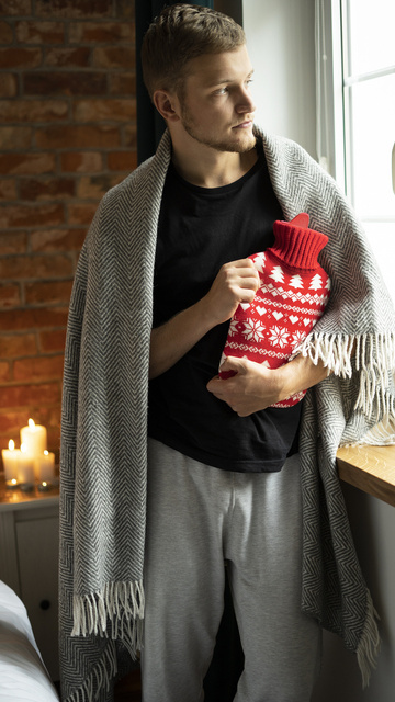 Chauffe-eau SOXO rouge dans un pull de Noël Cadeau de Noël en caoutchouc LARGE
