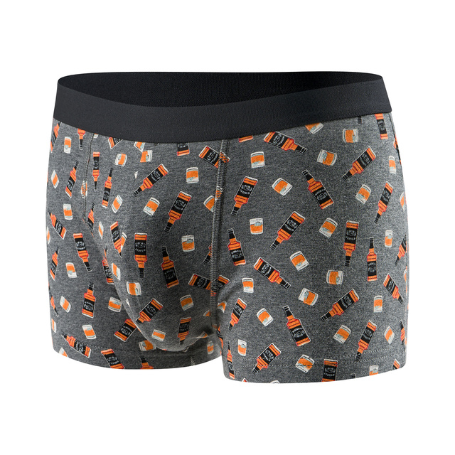 Boxer homme Whisky en bouteille SOXO | Idée cadeau | Fête des garçons | Culotte en coton