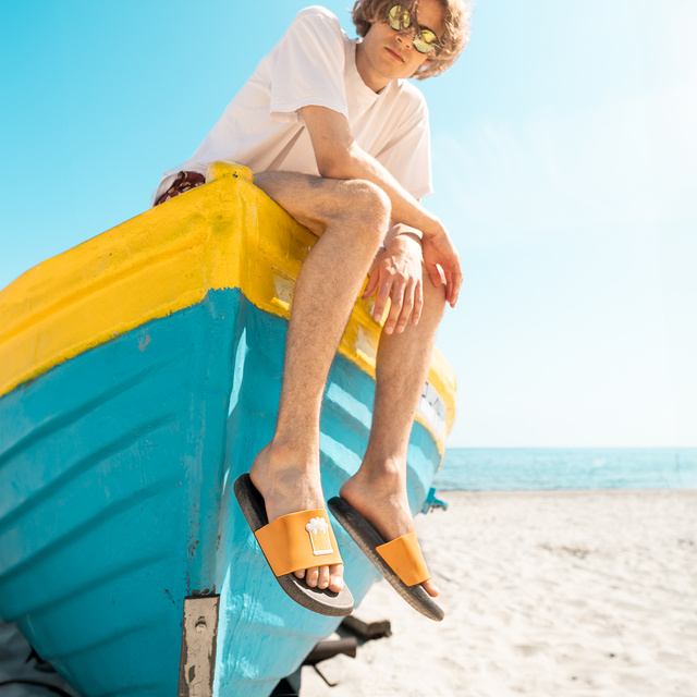 Tongs Comfort de plage pour femme pour hommes SOXO Beer | Idéal pour des vacances à la plage et une piscine | En caoutchouc