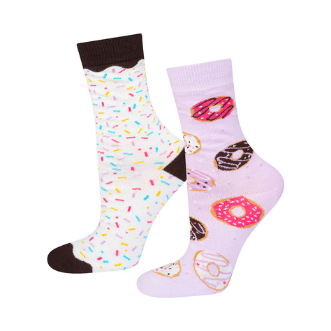 Chaussettes pour femmes SOXO GOOD STUFF donut dans une boîte