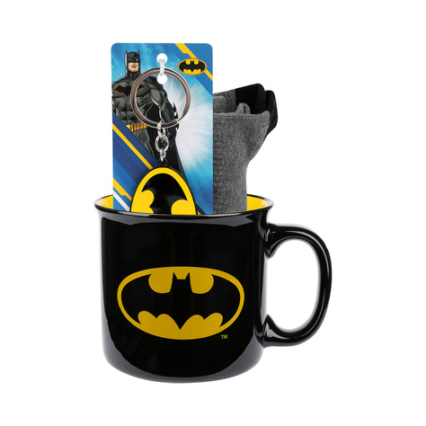 Set Batman mug chaussettes et porte-clés