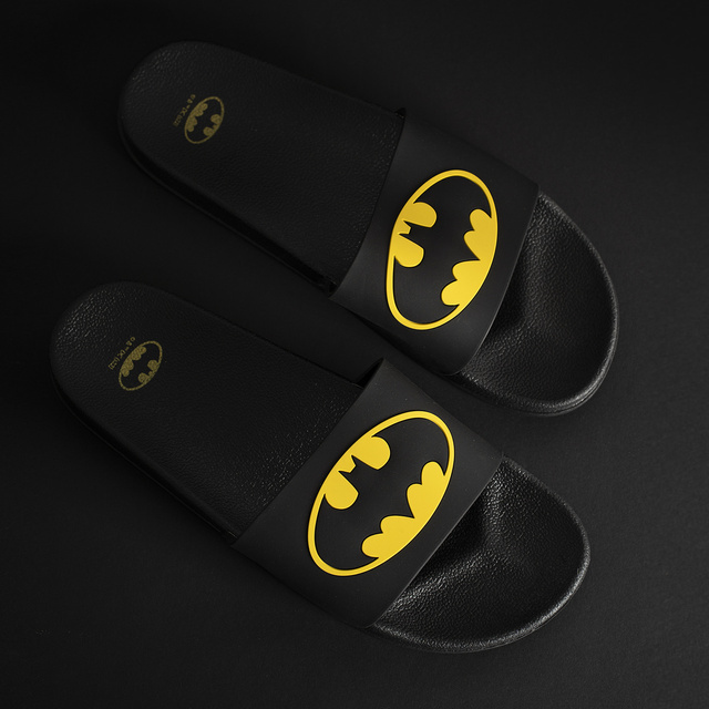 Tongs de plage Premium Femme Homme SOXO BATMAN | Idéal pour les vacances d'été et la piscine | Caoutchouc