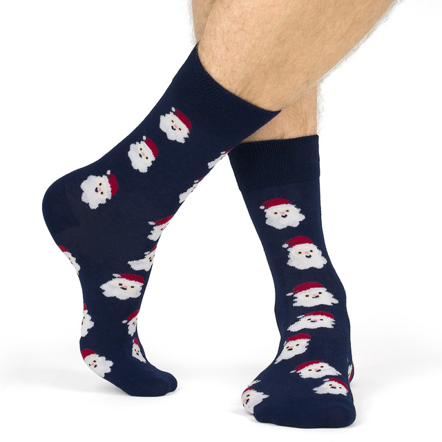Set 4x chaussettes colorées pour hommes SOXO GOOD STUFF joyeux Noël cadeau chaussettes en coton