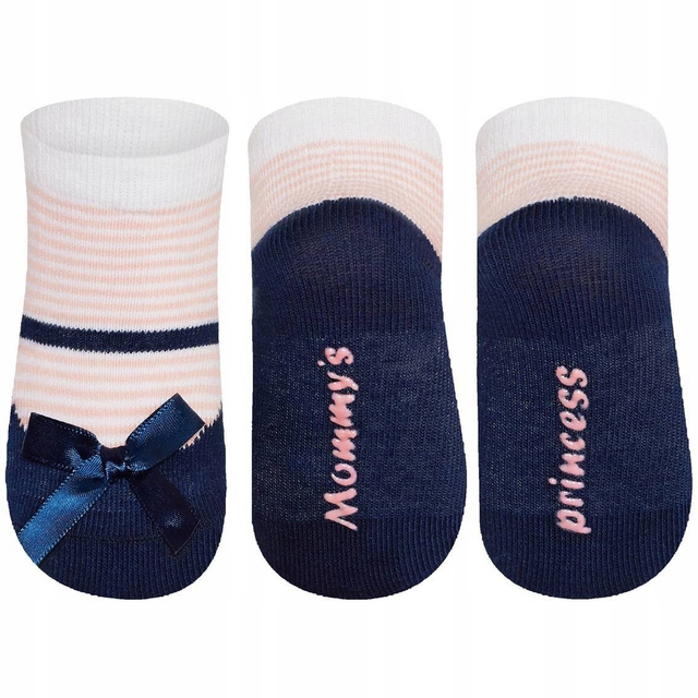 Chaussettes de ballerine bleues SOXO baby avec inscription  