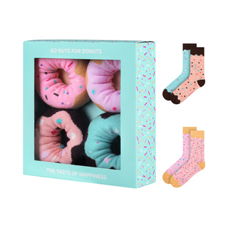 Lot de 2 chaussettes donuta SOXO pour femme dans une boîte