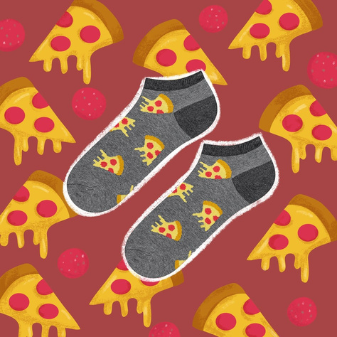 SOXO GOOD STUFF pieds colorés pour homme - pizzas - cadeau pour lui