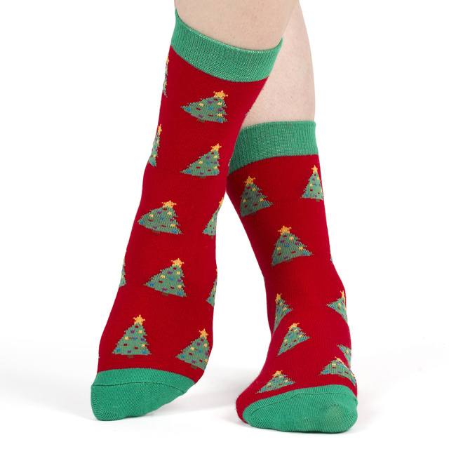 Set 4x chaussettes colorées pour femmes SOXO GOOD STUFF joyeux Noël cadeau chaussettes en coton