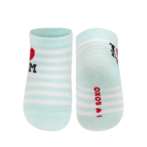 Lot de 6x chaussettes bébé SOXO blanches avec lettrage ABS