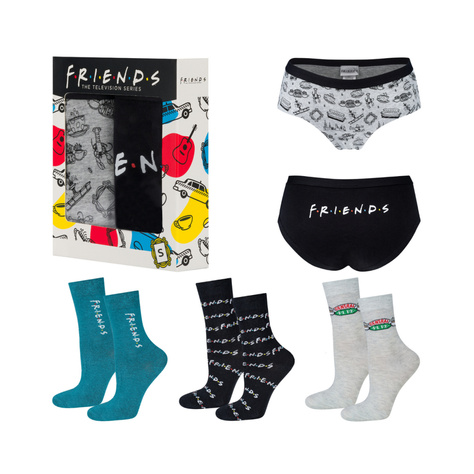 Set 2x culotte femme SOXO Friends et 3x chaussettes femme Friends | cadeau pour elle