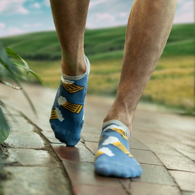 Lot de 3x chaussettes à pizza en coton coloré SOXO GOOD STUFF pour hommes