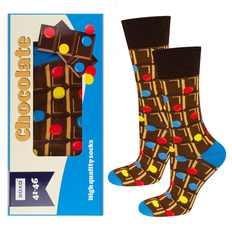 Chaussettes femme | Cadeau homme SOXO | barre chocolatée | Happy Gift