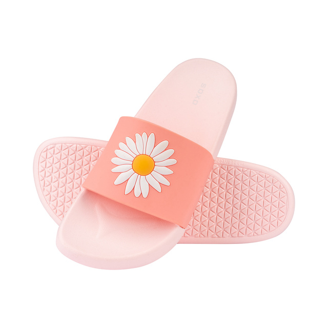Tongs Comfort de plage pour femme pour hommes SOXO marguerites | Idéal pour des vacances à la plage et une piscine | En caoutchouc