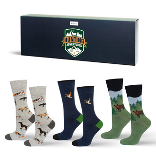 Chaussettes de chasse colorées SOXO pour hommes - 3 paires