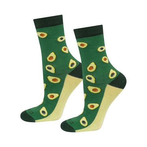 Chaussettes femme | Homme SOXO | Avocat dans une boîte | idée cadeau amusante | chaussettes drôles pour Elle | pour Lui Unisexe