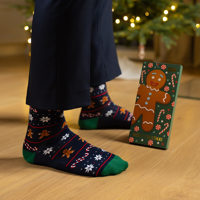 Chaussettes Bonhomme Pain d’Épices en Carte-Cadeau