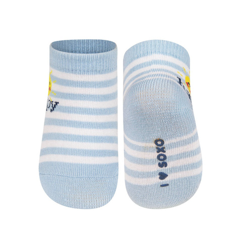 Chaussettes colorées pour bébé SOXO avec inscription happy | sunshine